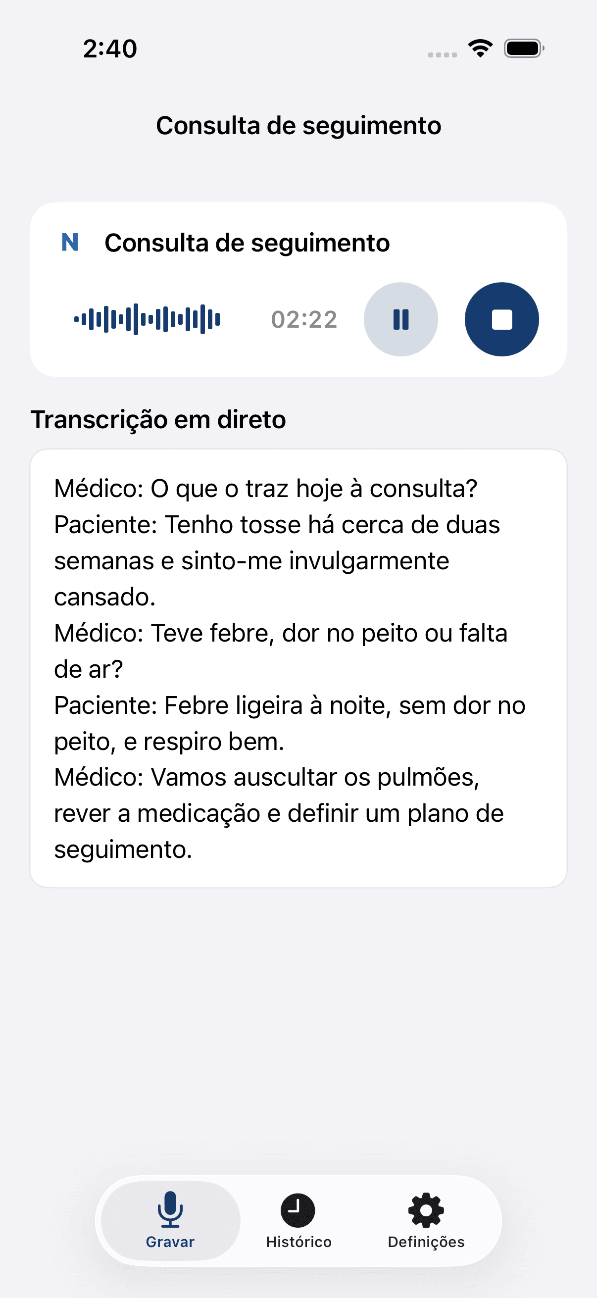 Notat AI no iPhone