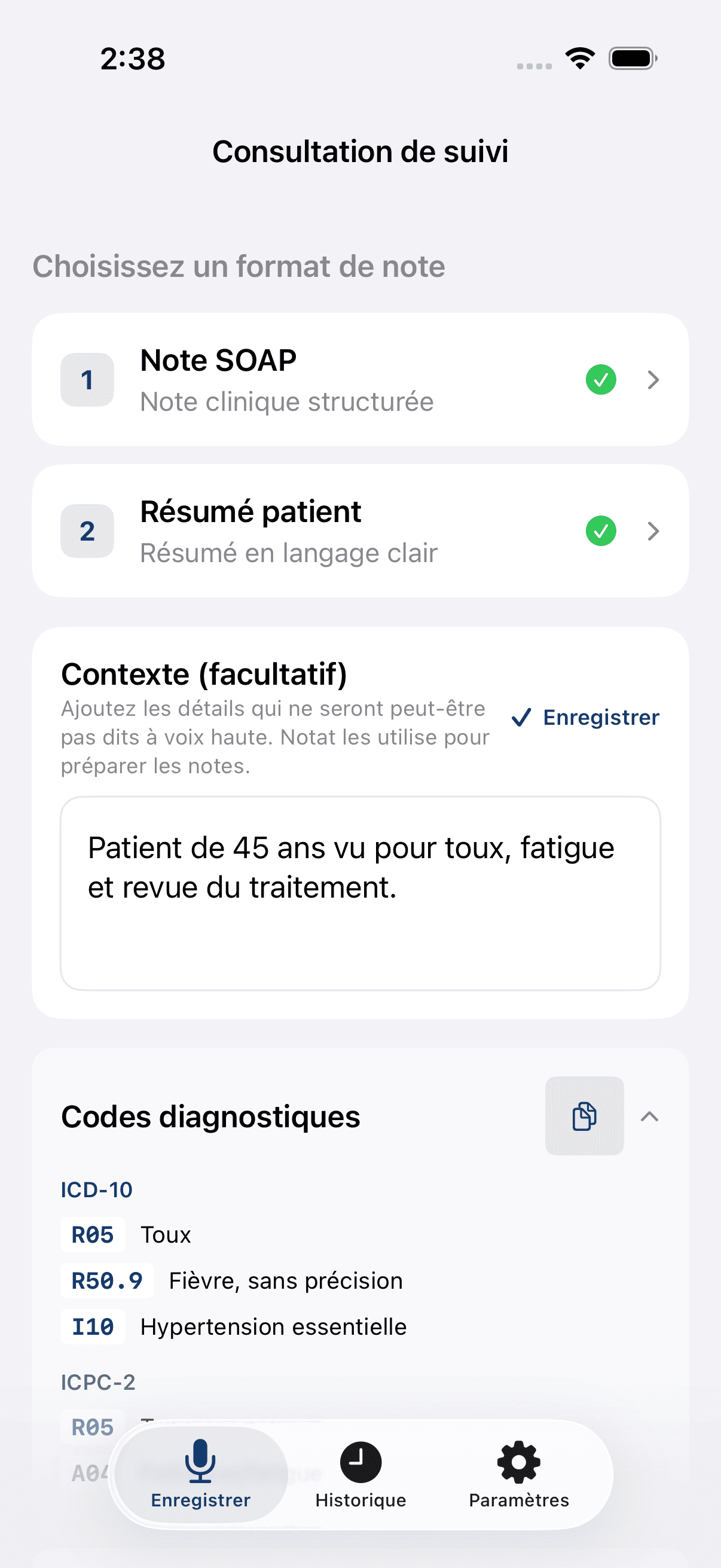 Notat AI sur iPhone