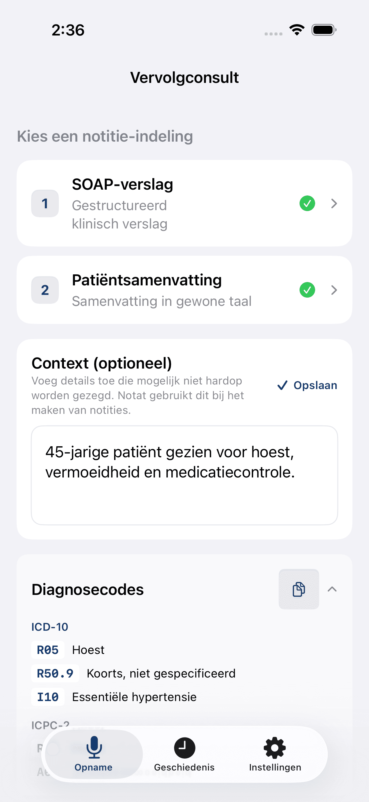Notat AI op iPhone