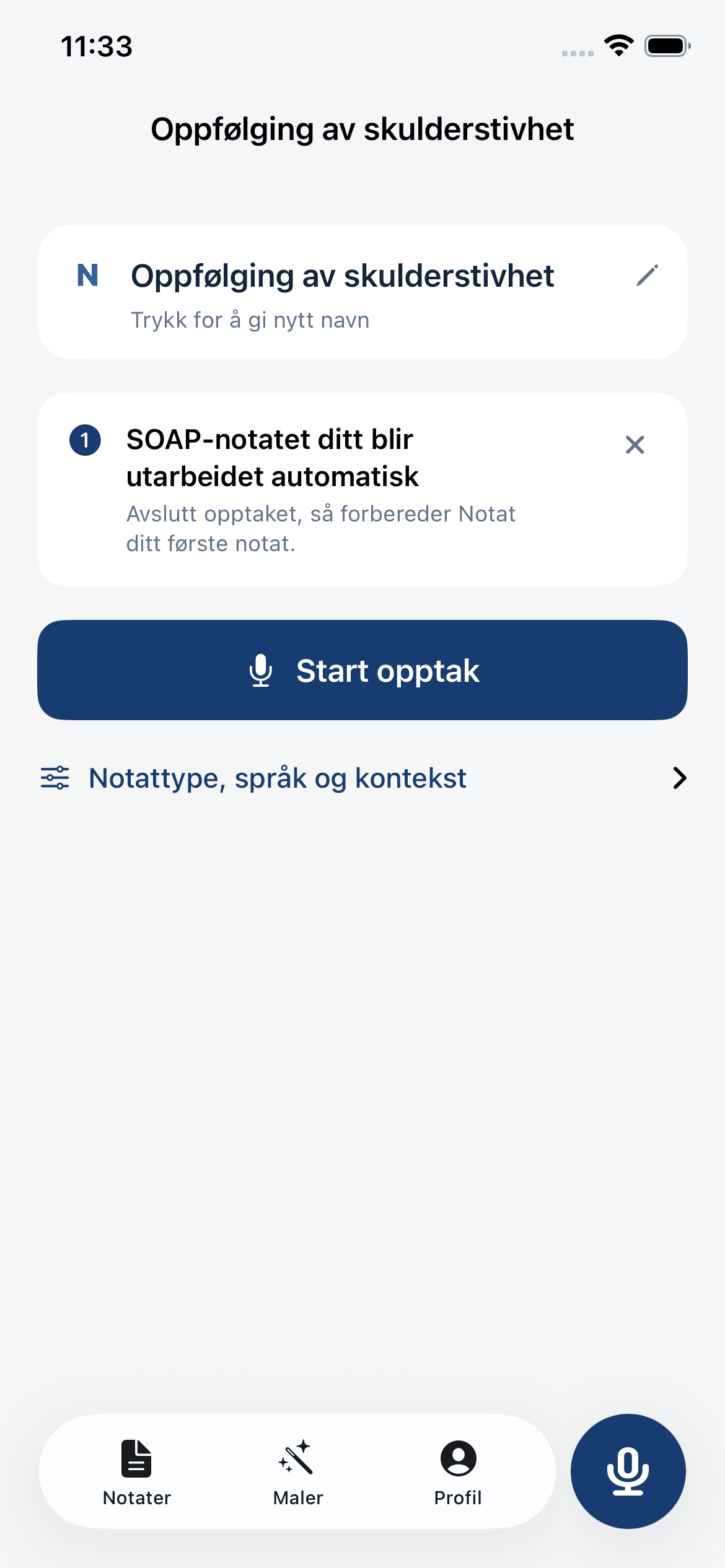 Notat AI på iPhone