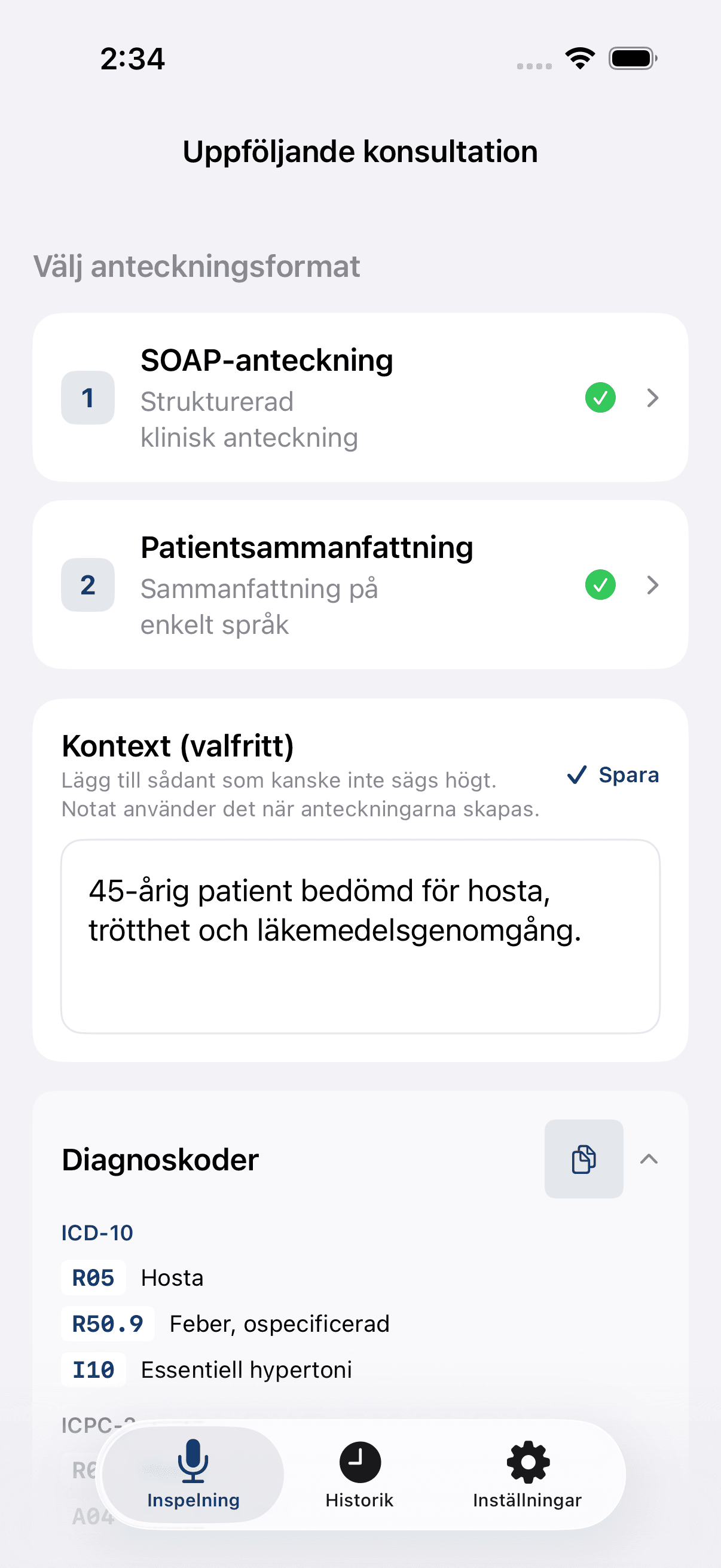 Notat AI på iPhone
