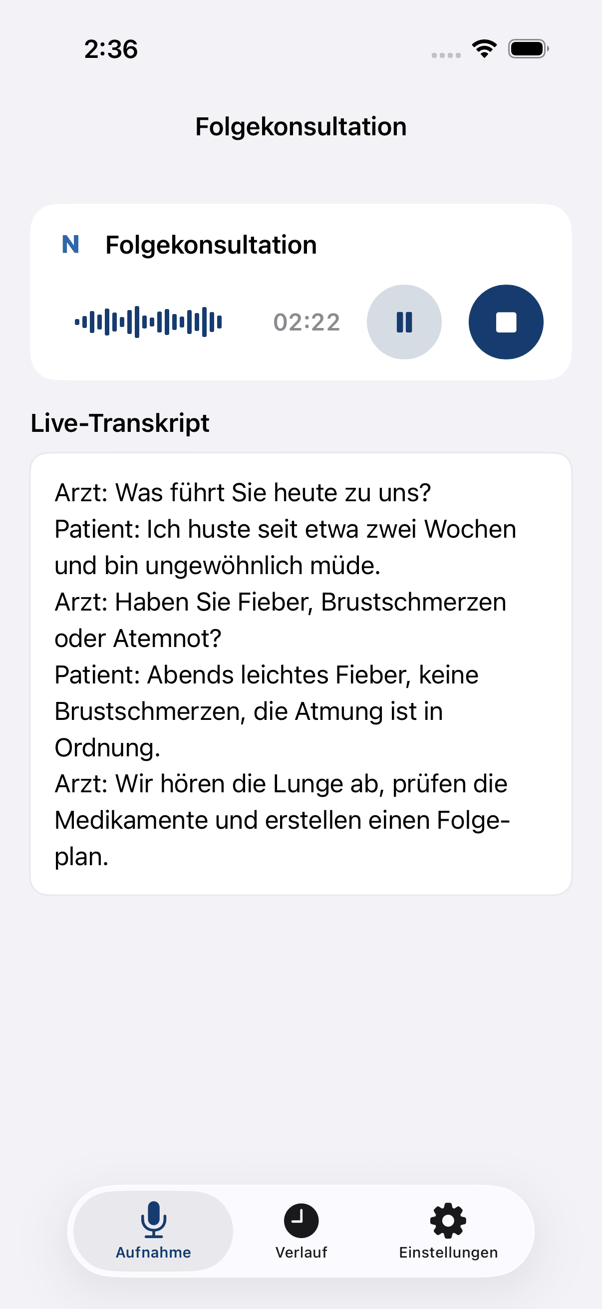 Notat AI auf dem iPhone