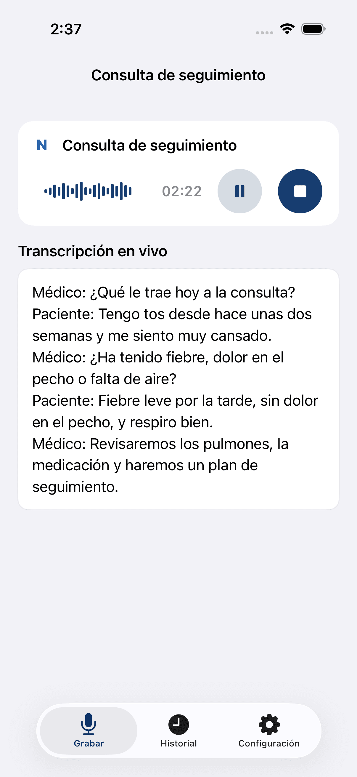 Notat AI en iPhone