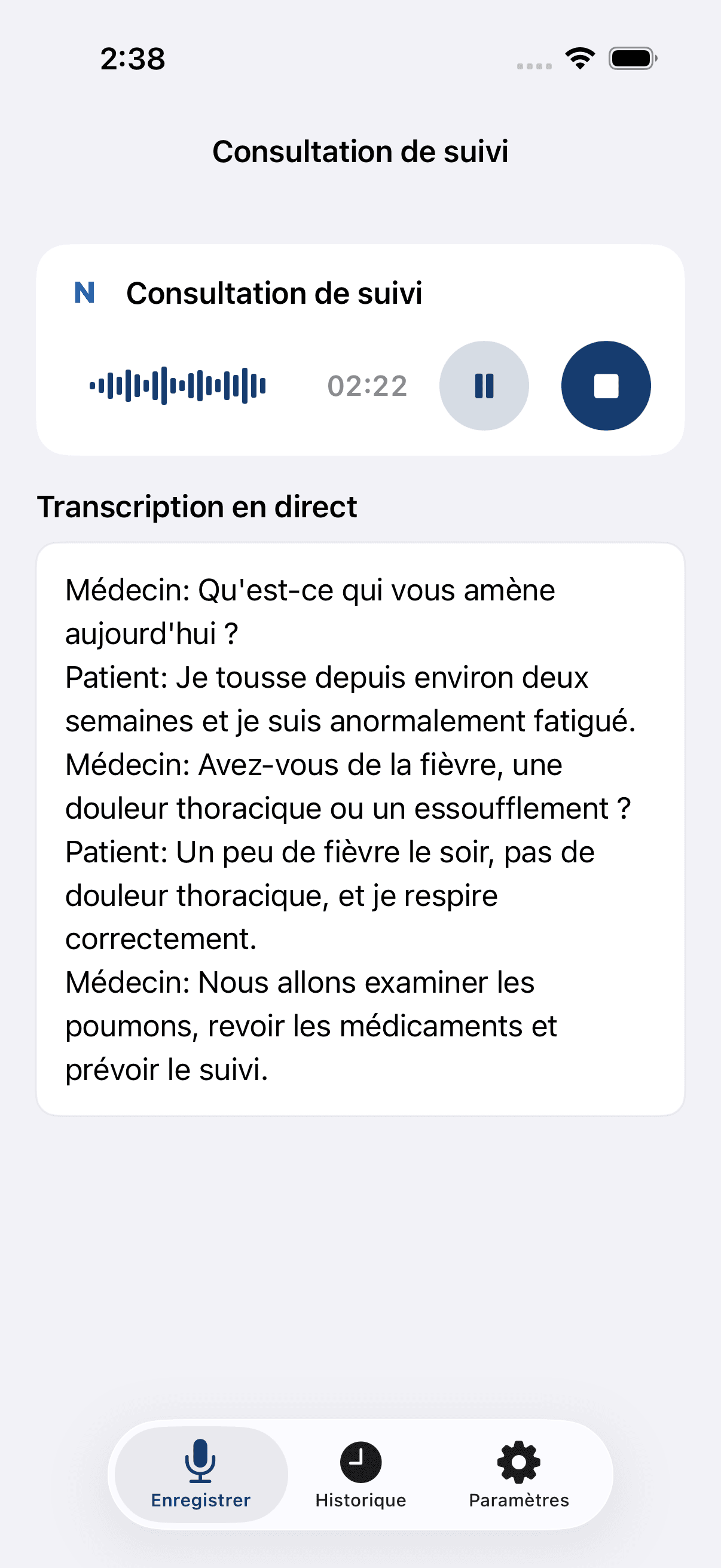 Notat AI sur iPhone
