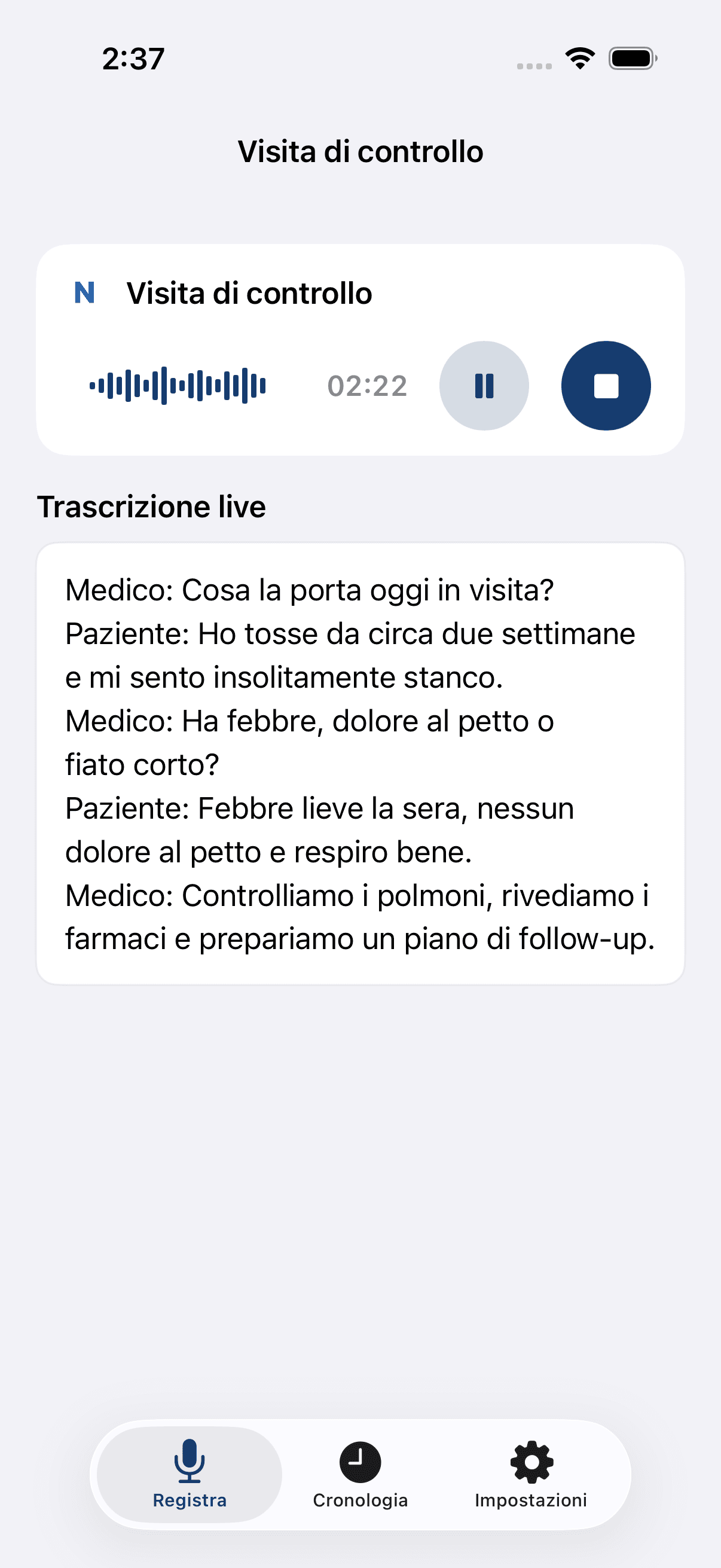 Notat AI su iPhone