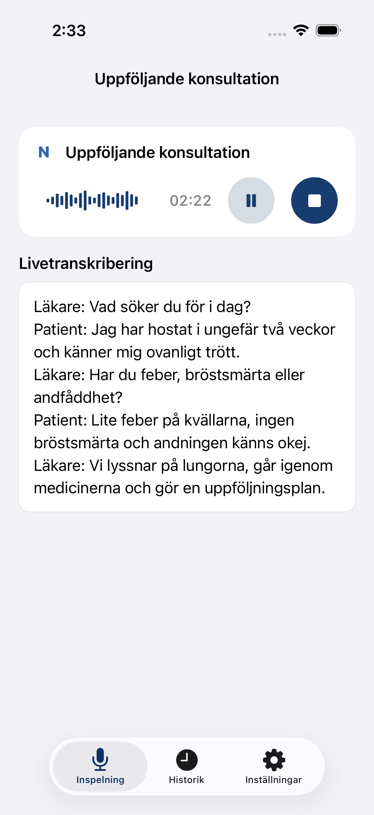 Notat AI på iPhone