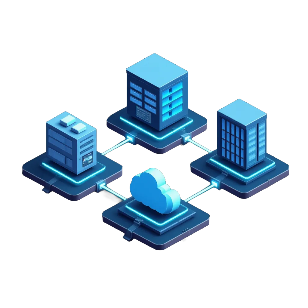 Illustration of modular clinical AI architecture across on-prem, cloud, and hybrid environments.